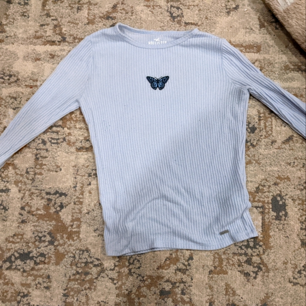 A baby blue ribbed long sleeve!
